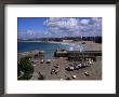 Harbour At Low Tide With Town Beach Beyond, Newquay, Cornwall, England, United Kingdom by Julian Pottage Limited Edition Print