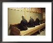 Monks During Za-Zen Meditation In The Zazen Hall, Elheiji Zen Monastery, Japan by Ursula Gahwiler Limited Edition Print