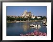 St. Stephen's Cathedral On Skyline, Auxerre, River Yonne, Bourgogne, France by Michael Short Limited Edition Pricing Art Print