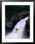 Kayaker Going Down Waterfall Of Store Ula River, Rondane National Park, Norway by Anders Blomqvist Limited Edition Print
