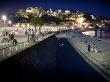 Beach At Night, Chateau Hill, Nice, Cote D'azure, France by Robert Eighmie Limited Edition Print