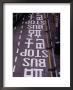 Bus Stop Markings At Wanchai, Hong Kong, China by Lawrence Worcester Limited Edition Print