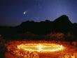 Medicine Wheel With Night Sky, And Hale-Bopp Comet, Sedona, Arizona, Usa by Images Monsoon Limited Edition Print