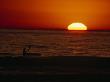 Silhouetted Kayaker Paddles In The Pacific Ocean At Sunset by Tom Murphy Limited Edition Print