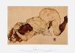Kneeling Girl, Resting On Both Elbows, C.1917 by Egon Schiele Limited Edition Print