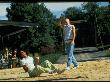 Aunjanue Ellis And Patrick Stewart During Rehearsal Of The Tempest At Delacorte Theater by Albert Ferreira Limited Edition Print