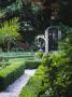 Amsterdam: Private Garden Keizergracht 666-668 - View Along Path To Sculpture And Trompe L Oeil by Clive Nichols Limited Edition Pricing Art Print