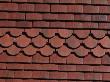 Backgrounds - Straight And Scalloped Red Clay Roof Tiles by Natalie Tepper Limited Edition Print