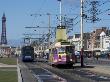 Trams On The Promenade With The Tower In The Background, Blackpool, Lancashire, England by Natalie Tepper Limited Edition Pricing Art Print