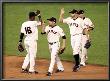 Texas Rangers V San Francisco Giants, Game 2: Edgar Renteria, Andres Torres, Mike Fontenot, Freddy by Jed Jacobsohn Limited Edition Print