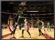 Boston Celtics V Toronto Raptors: Kevin Garnett And Amir Johnson by Ron Turenne Limited Edition Pricing Art Print