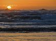 Sunset Over Lines Of Breaking Waves Along Northern California Coast by Stephen Sharnoff Limited Edition Print