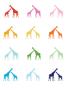Rainbow Giraffes by Avalisa Limited Edition Print