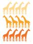 Orange Giraffe Family by Avalisa Limited Edition Pricing Art Print