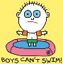 Boys Canâ€™T Swim Floaties by Todd Goldman Limited Edition Print