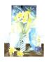 Daffodils In A Striped Vase by Shirley Trevena Limited Edition Print