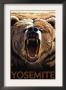 Yosemite, California - Bear Roaring, C.2008 by Lantern Press Limited Edition Pricing Art Print