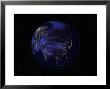 Full Earth Showing City Lights Centered On Asia 2001 by Stocktrek Images Limited Edition Print