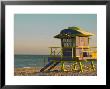12Th Street Lifeguard Station At Sunset, South Beach, Miami, Florida, Usa by Nancy & Steve Ross Limited Edition Print
