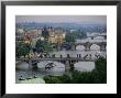 Manesuv Bridge With Modern Sculpture Over The Vltava River, Prague, Czech Republic, Europe by Gavin Hellier Limited Edition Print