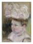 Leontine In A Pink Fluffy Hat by Mary Cassatt Limited Edition Print