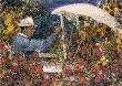 The Painter Arnold Balwe In His Garden by Emil Scheibe Limited Edition Print