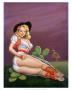 Pin-Up Girl On Cactus by Peter Driben Limited Edition Print