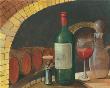 Wine Bottle With Corkscrew by Jose Gomez Limited Edition Print