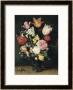 Tulips, Roses And Other Flowers In A Glass by Balthasar Van Der Ast Limited Edition Print