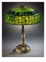 A 'Turtleback Tile' Leaded Glass And Bronze Table Lamp by Maurice Bouval Limited Edition Pricing Art Print