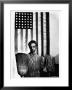 Ella Watson Standing With Broom And Mop In Front Of American Flag, Part Of Depression Era Survey by Gordon Parks Limited Edition Pricing Art Print