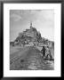 Couple Walking On Causeway Toward Mont Saint Michel by Ralph Morse Limited Edition Print