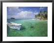 Panama, Comarca De Kuna Yala, San Blas Islands, Kuanidup Grande, Boat And Tropical Island by Jane Sweeney Limited Edition Print