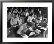 War Veterans And Co-Eds Taking Notes During Classroom Lecture At Crowded University Of Iowa by Margaret Bourke-White Limited Edition Print