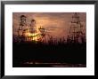 Oil Derricks At Sunset At Baku, Azerbaijan, Ussr by Stan Wayman Limited Edition Print