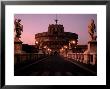 Statue Lined Ponte St'angelo Leading Towards Castel Sant'angelo, Mausoleumby Roman Emperor Hadrian by Dmitri Kessel Limited Edition Print