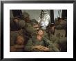 American Marines Of 7Th Regiment Sleep In Amtrak Following Intense Fighting In Cape Batangan by Paul Schutzer Limited Edition Print