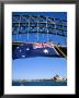 Flag, Sydney Harbour Bridge And Opera House, Sydney, New South Wales, Australia by Fraser Hall Limited Edition Print
