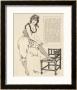 Young Woman Wearing A Lacy Chemise Corset And Frilly Edged Drawers Adjusts Her Stockings by H. Gerbault Limited Edition Print