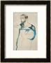 Painter Gustav Klimt In His Blue Painter's Smock, 1913 by Egon Schiele Limited Edition Pricing Art Print