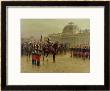 Colonel De La Rochetulon Presenting To The Recruits Of The 6Th Cavalry In January 1887 by Louis Auguste Georges Loustaunau Limited Edition Pricing Art Print