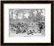 At Rugby School A Crowd Of Schoolboys Run After The Ball At Rugby by Walter Thomas Limited Edition Print