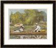 Young Lady And Her Dog Take Life Easy by Mortimer Menpes Limited Edition Print