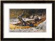 Fishing For Trout In Rapids Canada by Frank Feller Limited Edition Print