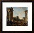 Figures Amidst A Capriccio Of Ruins by Giovanni Paolo Pannini Limited Edition Print