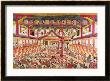 Interior Of A Kabuki Theatre, Circa 1745 by Okumura Masanobu Limited Edition Pricing Art Print