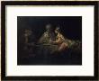 Ahasuerus, Haman And Esther by Rembrandt Van Rijn Limited Edition Print