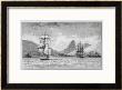 Hms Beagle The Ship In Which Charles Darwin Sailed Approaching Mauritius by R.T. Pritchett Limited Edition Print