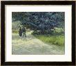 Public Garden With Couple And Blue Fir Tree by Vincent Van Gogh Limited Edition Print