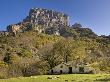 The Panagia Monastery At The Bottom Of The Vikos Gorge, With The Astraka Peaks Above In Autumn, Zag by Lizzie Shepherd Limited Edition Print